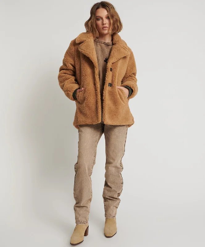 Casual Chic TAN TEDDY COAT