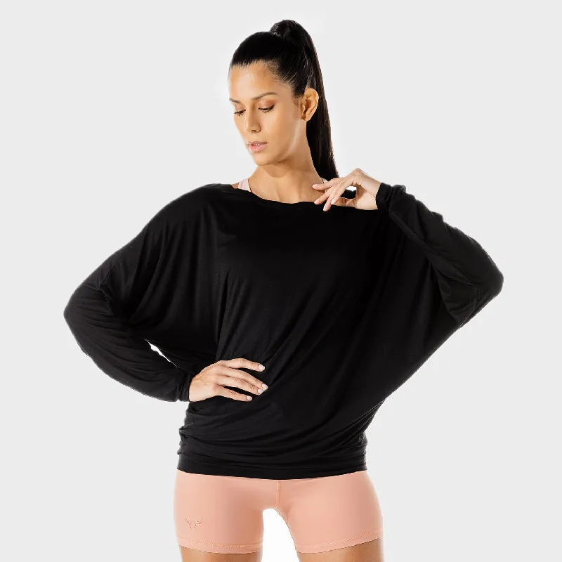 Women's Office Attire Women's Fitness - Drape Tee - Black