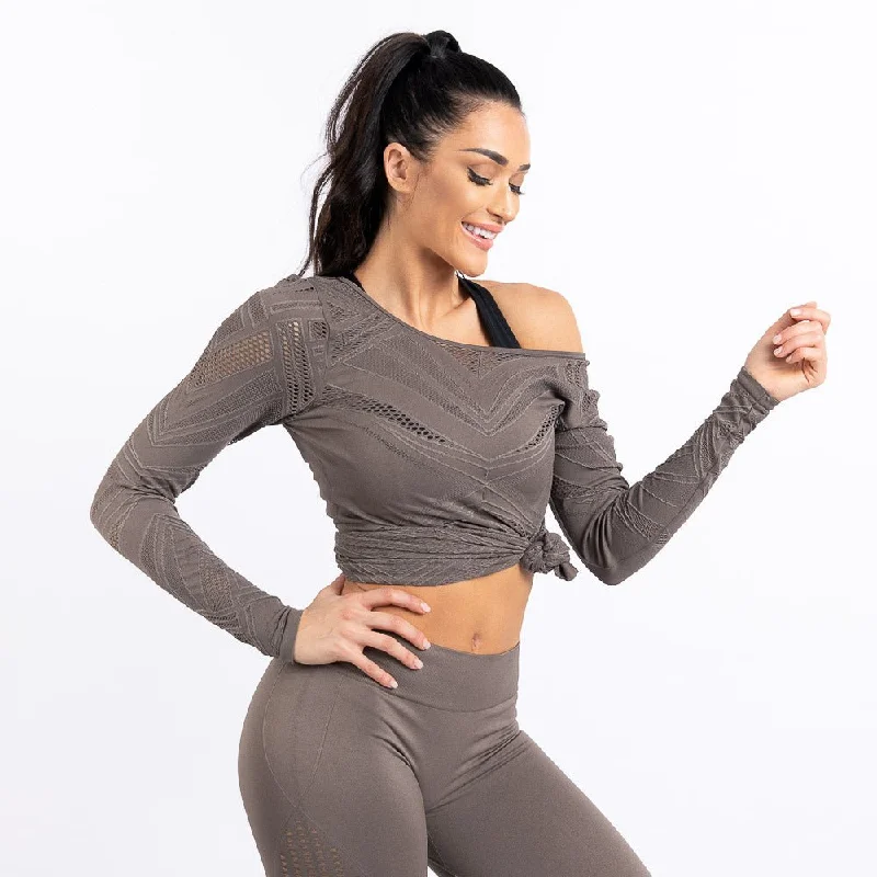 Best Online Boutiques She-Wolf Seamless Tee - Beige