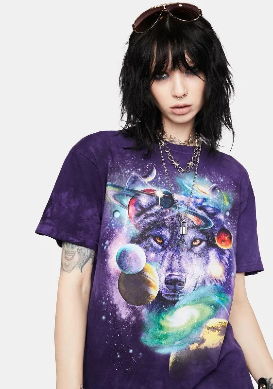 Flash Sales This Week Wolf Of The Cosmos Graphic Tee