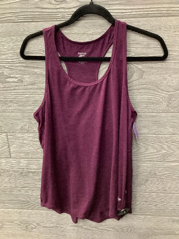 Athletic Tank Top By Reebok In Purple, Size: M