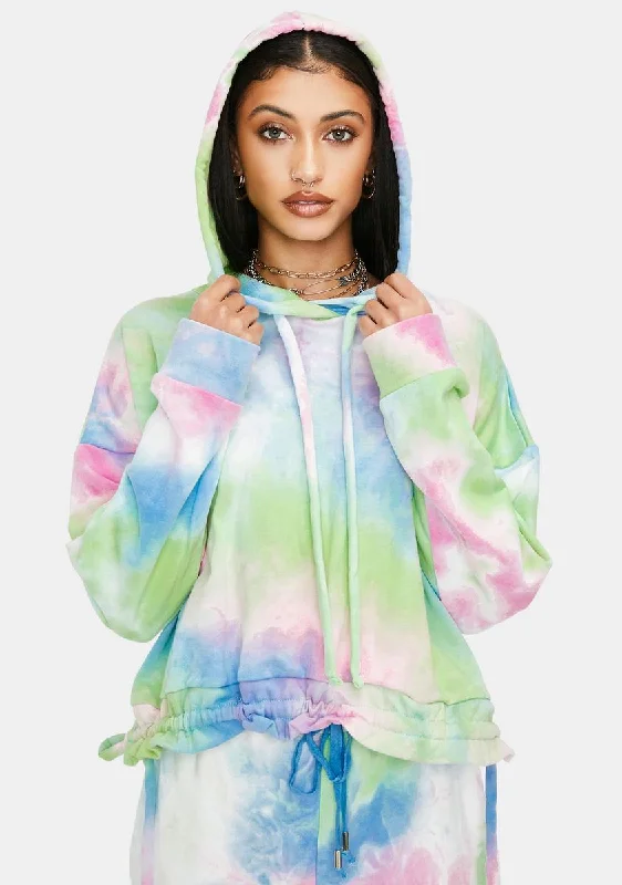 Women's Clothes Online Shopping Tease Me Tie Dye Hoodie