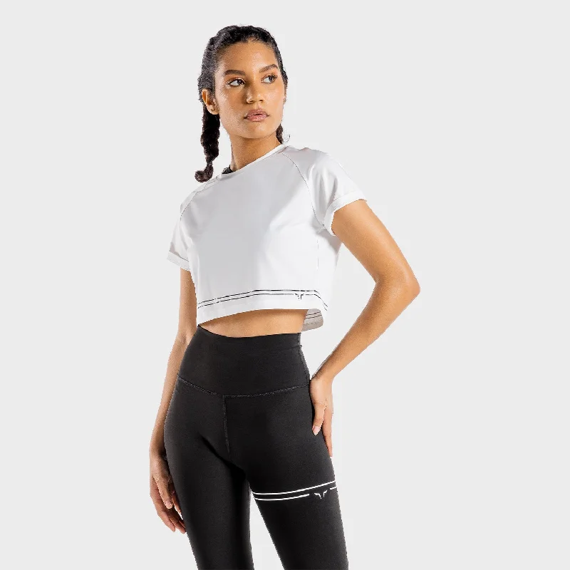 Online Shopping Boutiques Flux Crop Tee - White