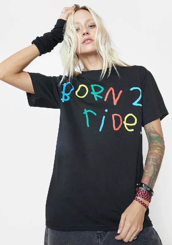 Trendy Outfits For Girls Born 2 Ride Graphic Tee