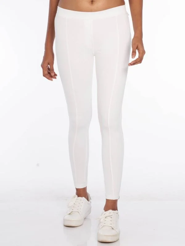 Women's Travel Attire Treggings-White