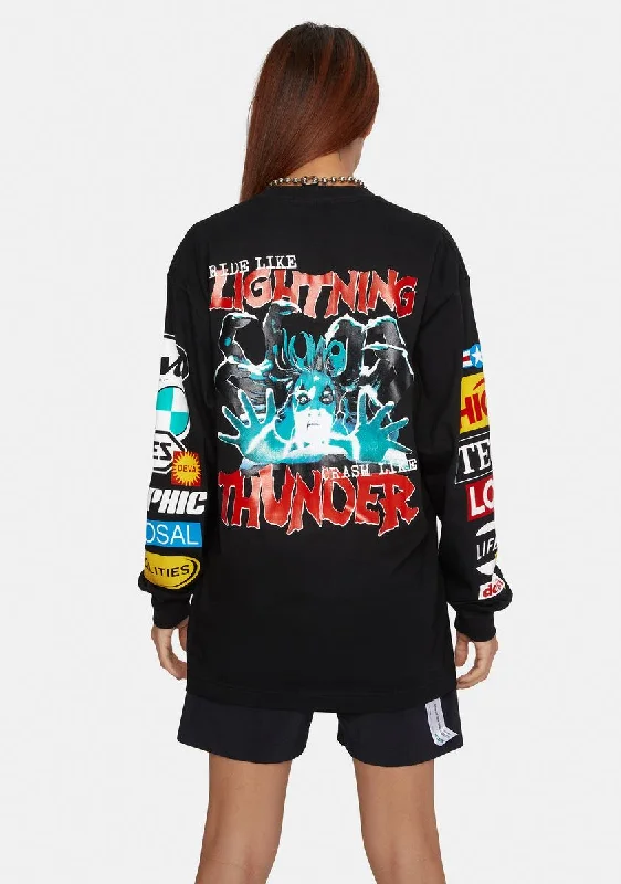 Women Clothing Lightning Graphic Tee