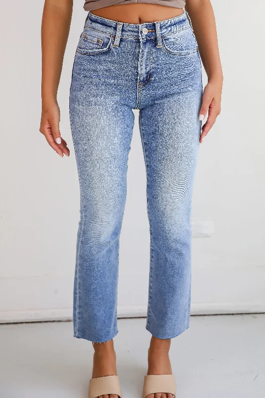 Online Boutiques Clothing Lily Light Wash High-Rise Kick Flare Jeans