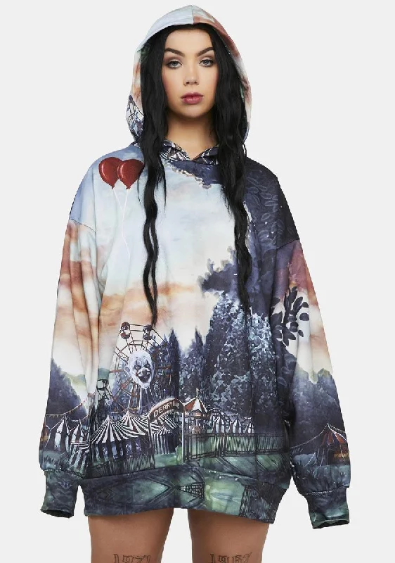 Online Impressions Boutique Plus Nightmare Circus Oversized Hoodie