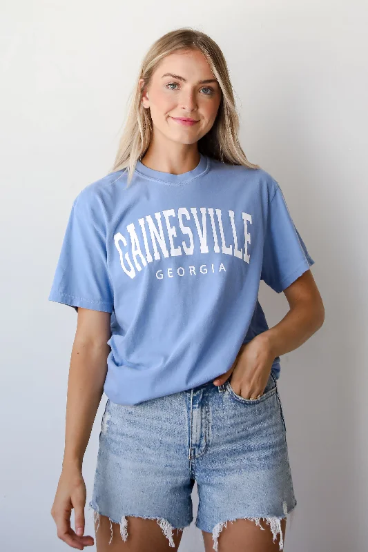 Casual Fashion for Women Light Blue Gainesville Georgia Tee