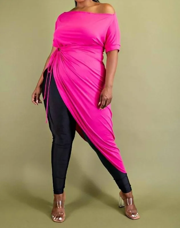 Women's Seasonal Apparel Pink To The Point Tunic Top