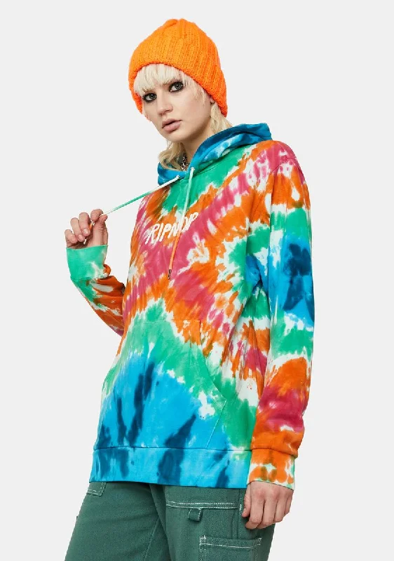 Women Wear Online Rainbow OG Prisma Tie Dye Hoodie