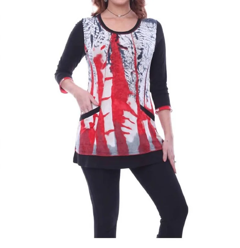 Casual Fashion Trends for Women Barbara Pocket Panel Tunic In Multi