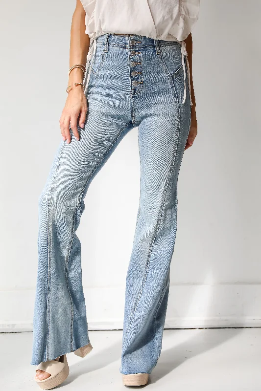 Flash Sales This Week Ellie Medium Wash Flare Jeans