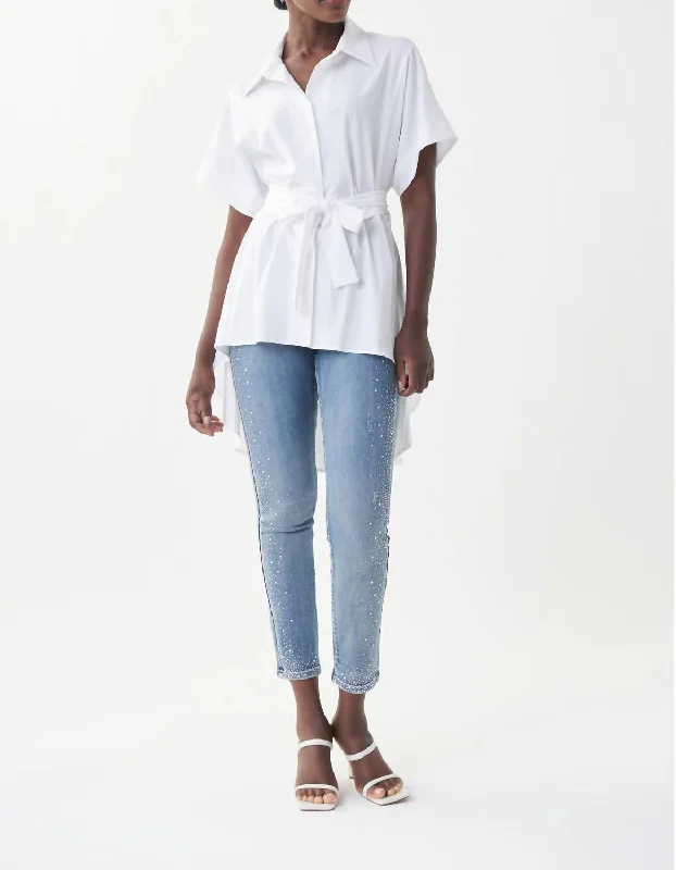 Women's Clothing for Every Season and Trend Spring In Your Step Tunic Blouse In Optic White