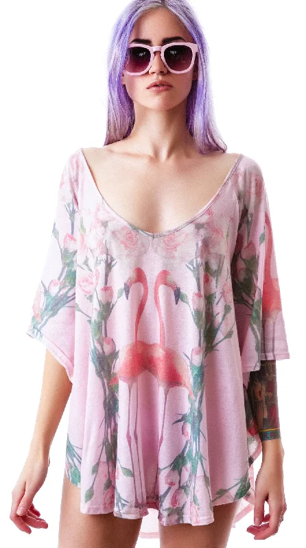 Women's Transitional Outfit Florida Garden Butterfly Tunic