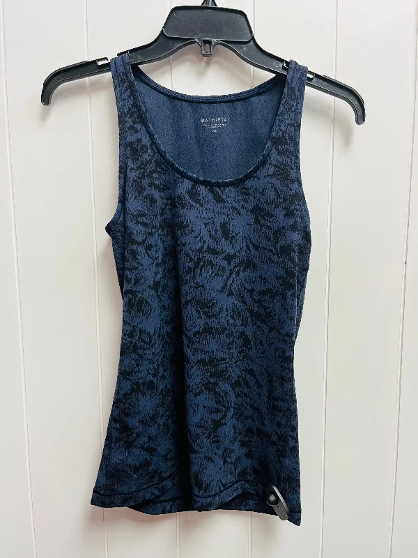 Athletic Tank Top By Athleta In Black & Blue, Size: Xs