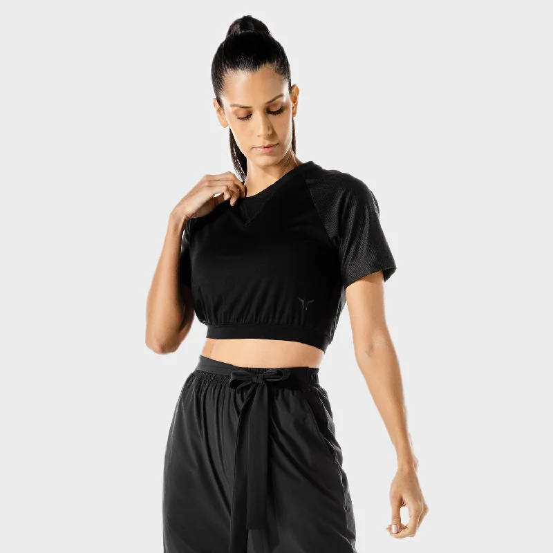 Casual Chic for Women Women's Fitness - Crop Top - Black