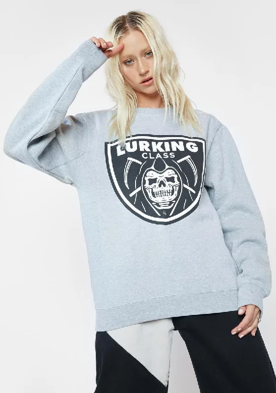 Flash Sale Online Shield Graphic Crewneck Sweatshirt