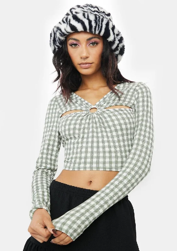 Plus Size Women's Fashion Hold On Crop Top