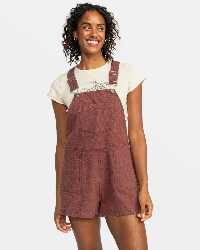 Chic Women's Clothing for Date Nights Crystal Coast Short Overall - Fudgesickle