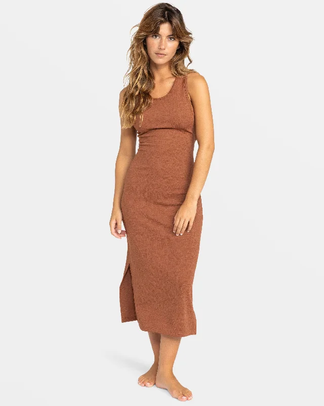 Summer Sale Good Keepsake Midi Dress - Russet