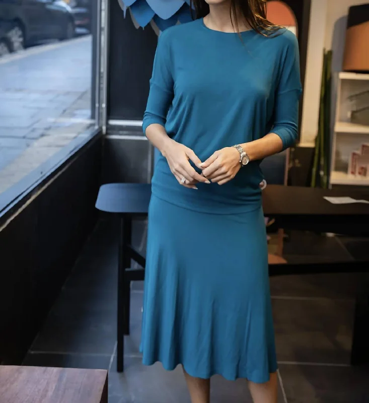 Versatile Women's Clothing for All Occasions Ribbed Dalia Skirt In Peacock