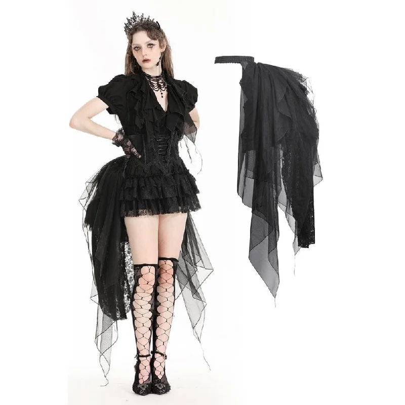 Trendy Casual Outfits Women's Gothic Irregular Lace Bustle Skirt