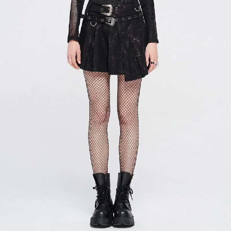 Women's Everyday Garments Women's Gothic Snakeskin Irregular Skirts With Belt