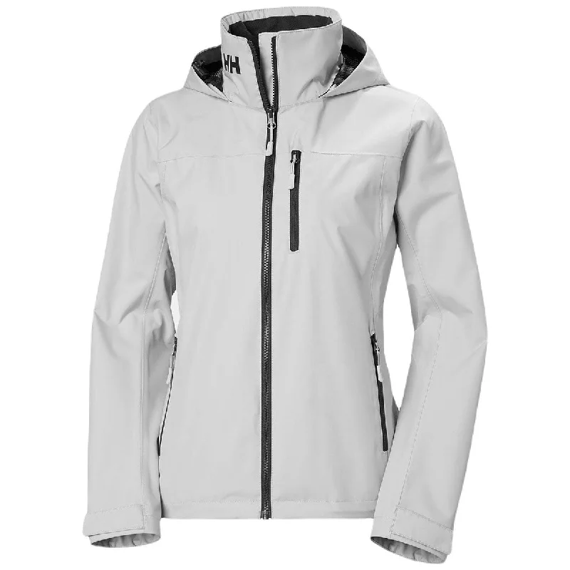 Timeless Elegance Helly Hansen Women's Grey Fog Crew Hooded Jacket 2.0