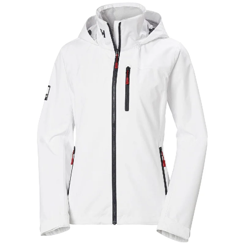 Imeless Style Helly Hansen Women's White Crew Hooded Jacket 2.0