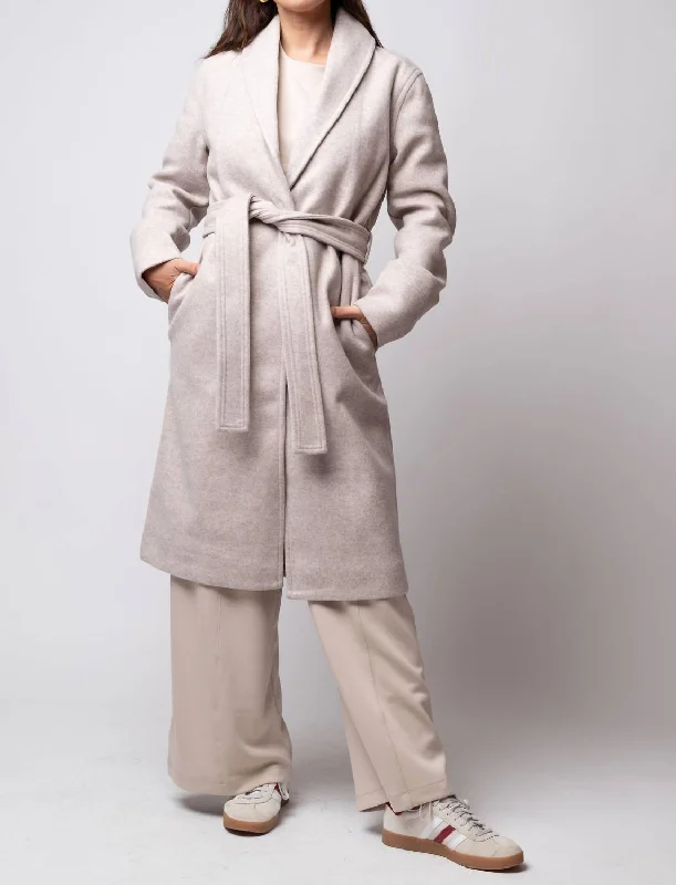 Women's Cozy Winter Attire Bennet Coat In Heather Oat