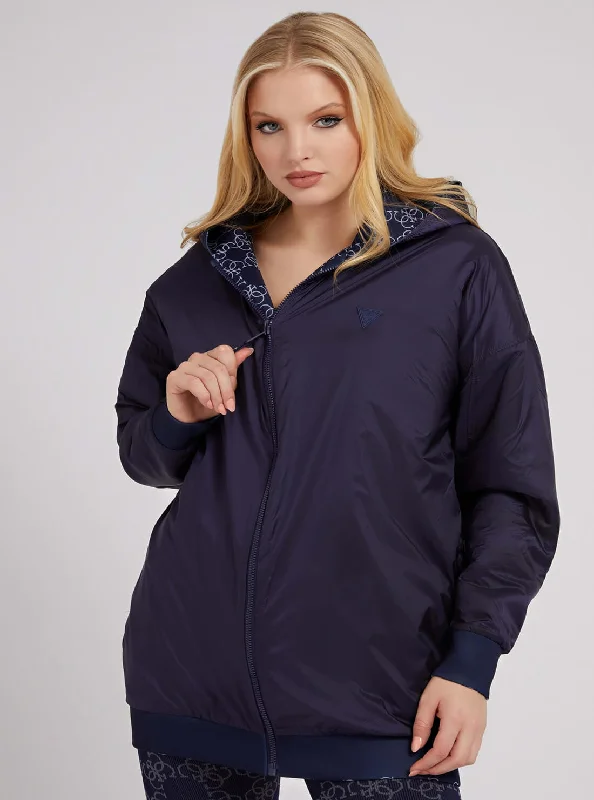 Women's Fashion Clothing Blue Beverly Reversible Active Jacket