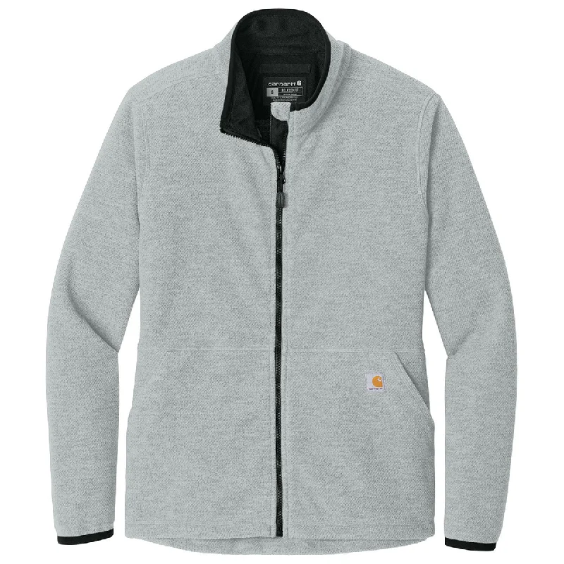 Everyday Women's Fashion Trends Carhartt Women's Heather Grey Textured Full-Zip Fleece Jacket