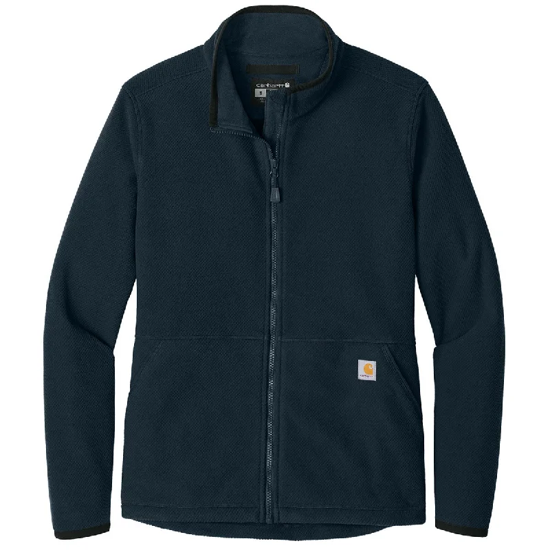 Stylish Dresses for Women Carhartt Women's Navy Textured Full-Zip Fleece Jacket