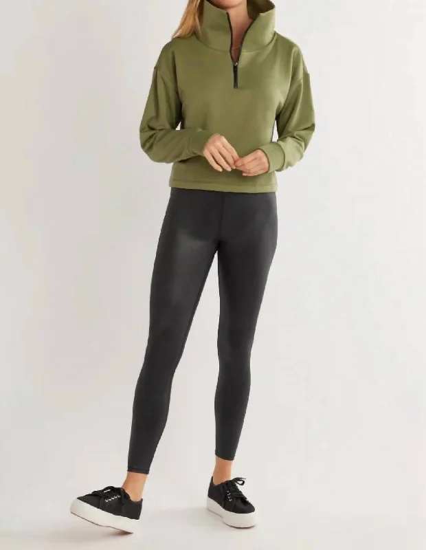 End of Season Sale Dunning Pullover Top In Army Green