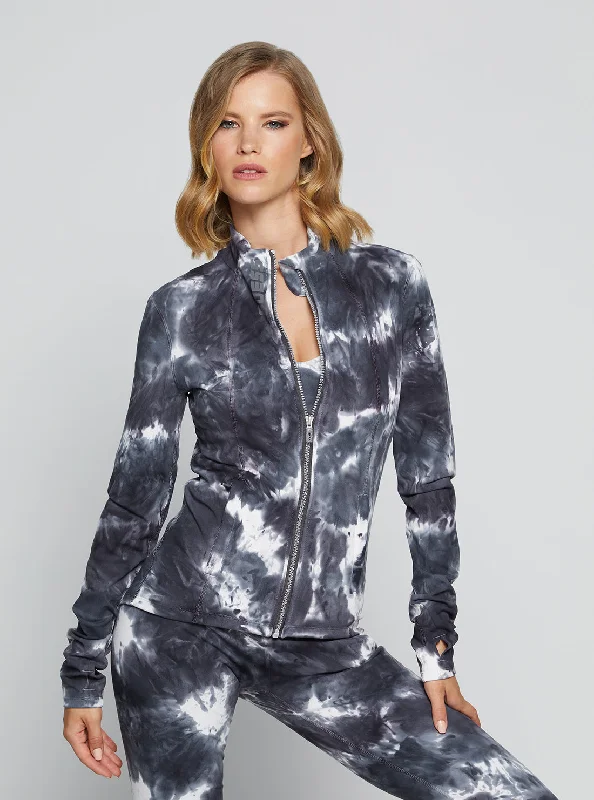 Outlet Clothing Grey Tie Dye Eudora Active Jacket