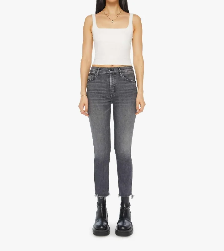 Fashion Women's Clothing Insider Crop Step Fray Jean In Up In Smoke