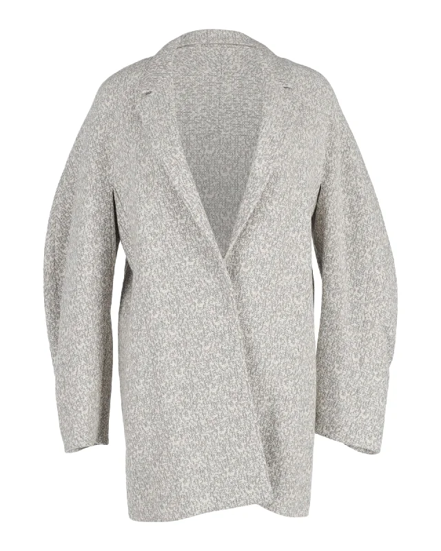 Classic Women's Apparel Joseph Tweed Coat in Grey Viscose