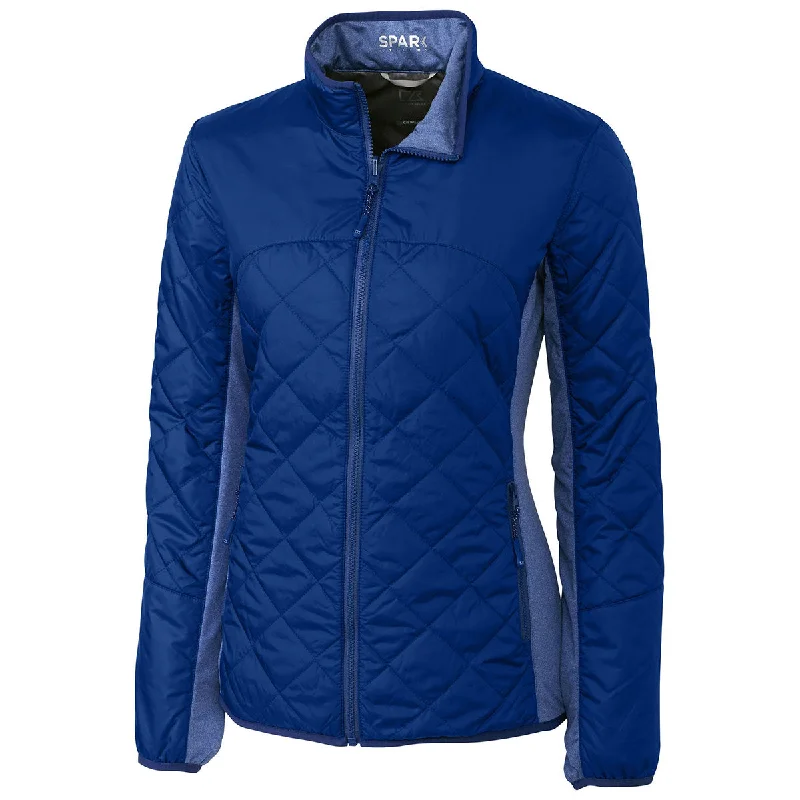 Chic Women's Clothing for Date Nights Cutter & Buck Women's Tour Blue WeatherTec Sandpoint Quilted Jacket