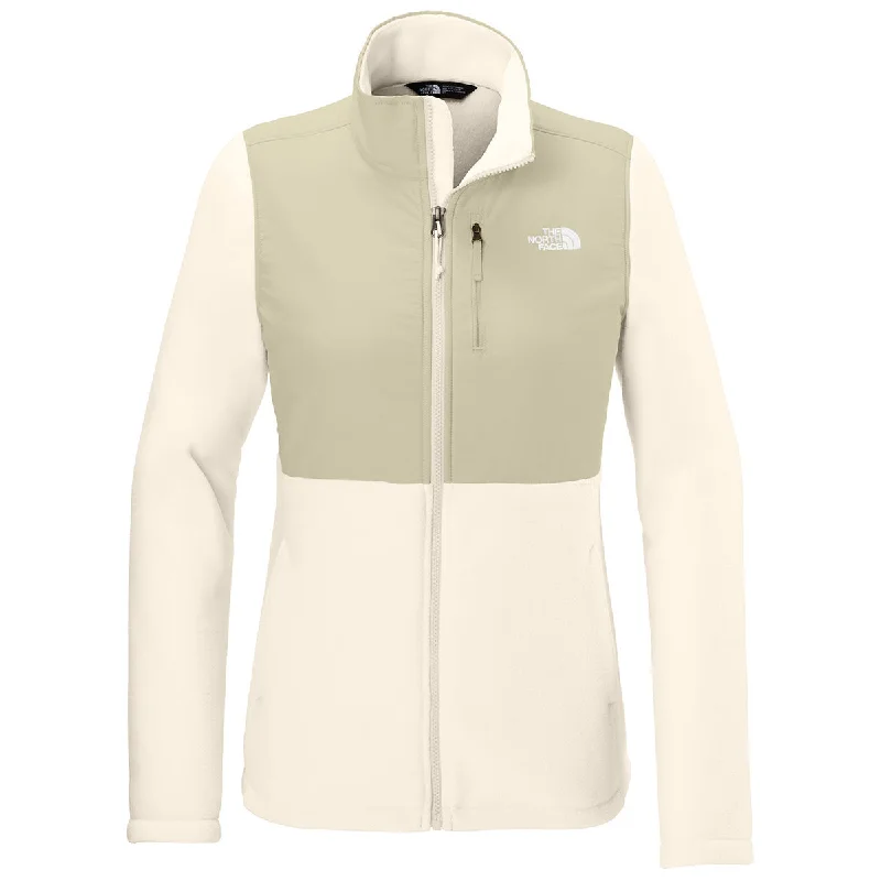 Women's Outerwear Attire The North Face Women's Gardenia White/ Gravel Highest Peak Full-Zip Fleece Jacket