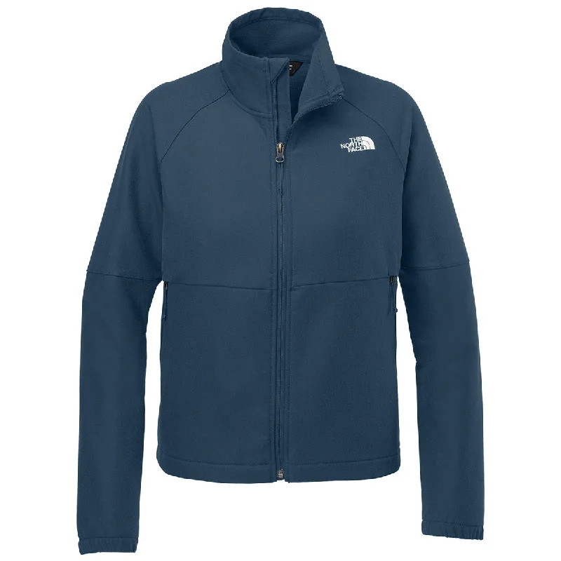 Women's Vacation Garments The North Face Women's Shady Blue Dark Heather Barr Lake Soft Shell Jacket