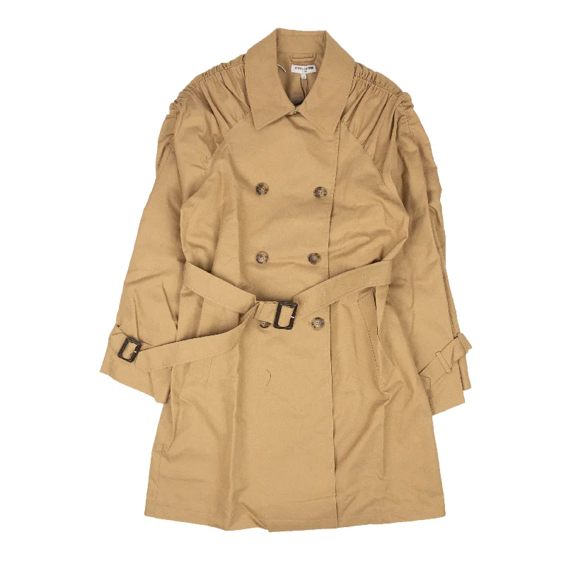 Stylish Everyday Clothing Opening Ceremony Smocked Trenchcoat - Sand