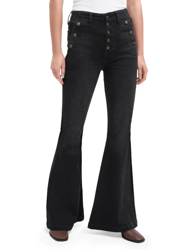 Flash Sales This Week Portia Womens Button Fly Sailor Flare Jeans