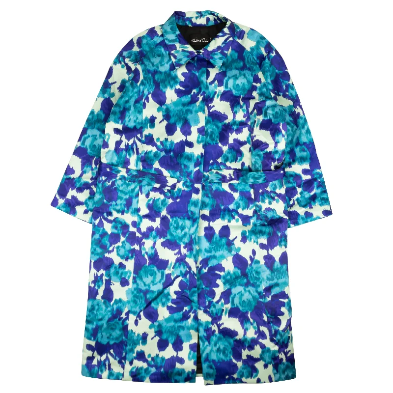 Stylish Dresses for Women Richard Quinn Moire Multi Print Mac - Blue