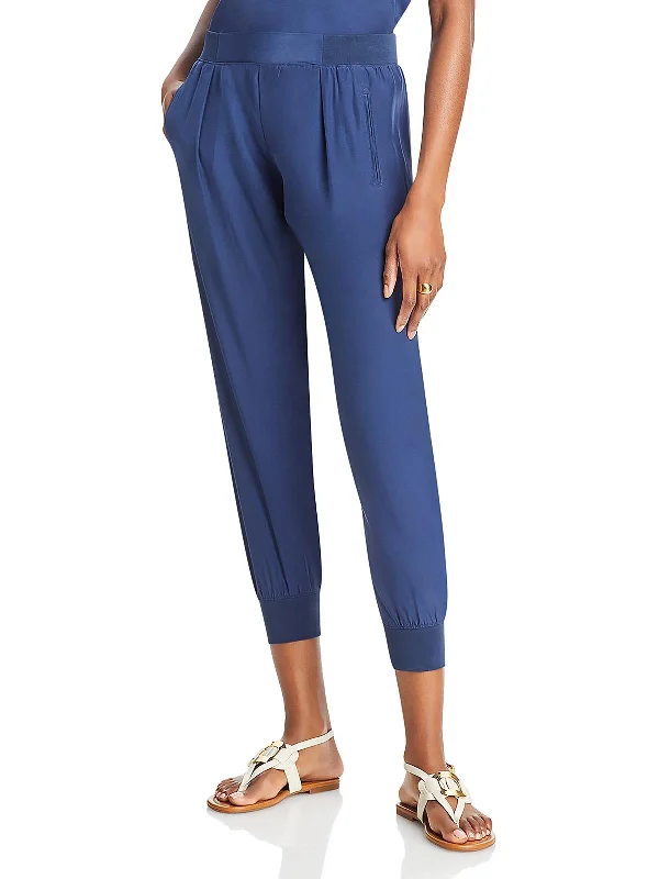 Premium Fabrics Womens Silk Casual Jogger Pants