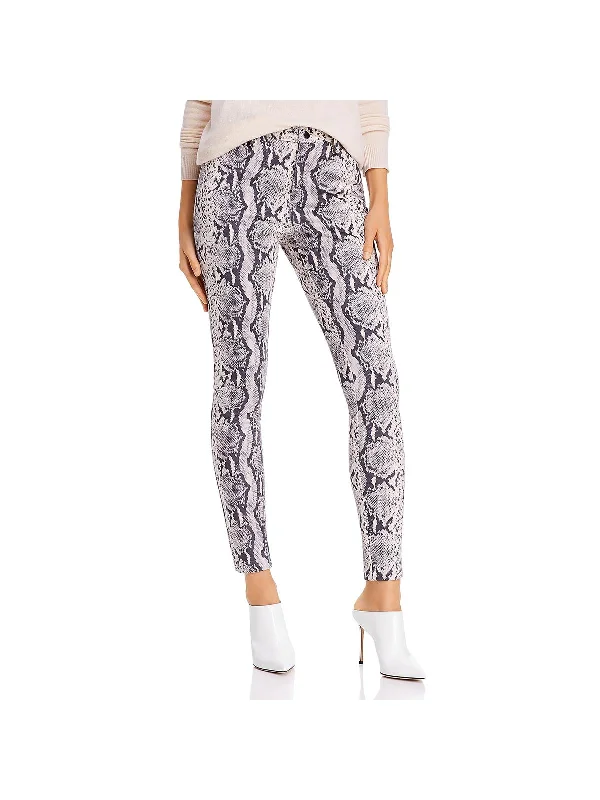 Women's Trendy Apparel Womens Snake Print Ankle Skinny Pants