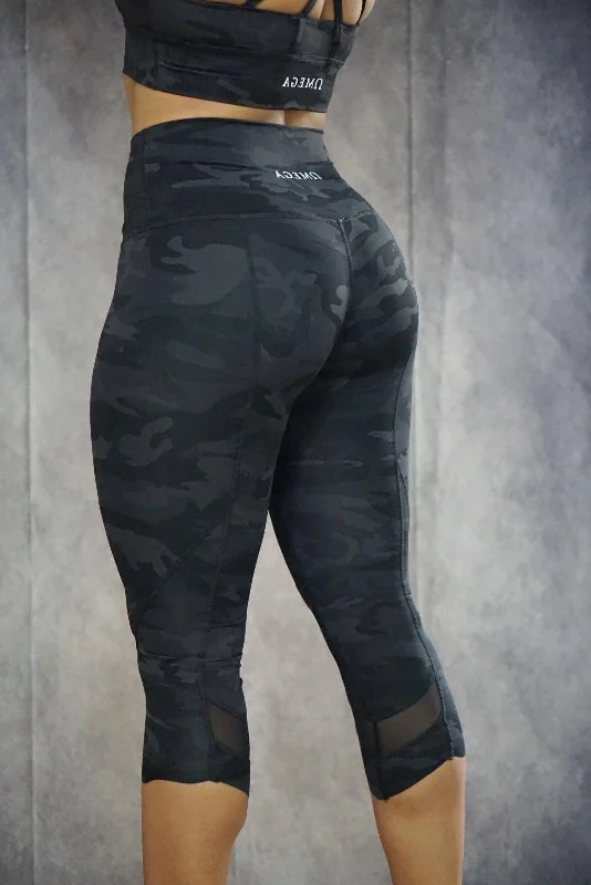 Festival Fashion Breathless Camo Capri Leggings