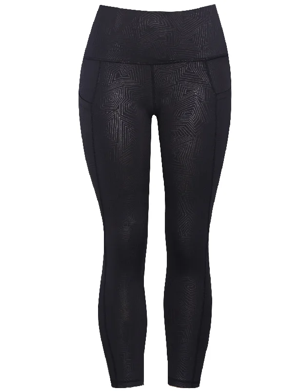 Timeless Women's Garments 22" inseam 3D Printed Yoga Pants MAZE