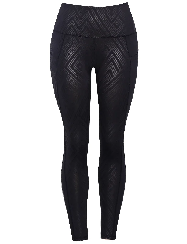 Sophisticated Women's Fashion 26" inseam 3D Printed Yoga Pants DIAMOND