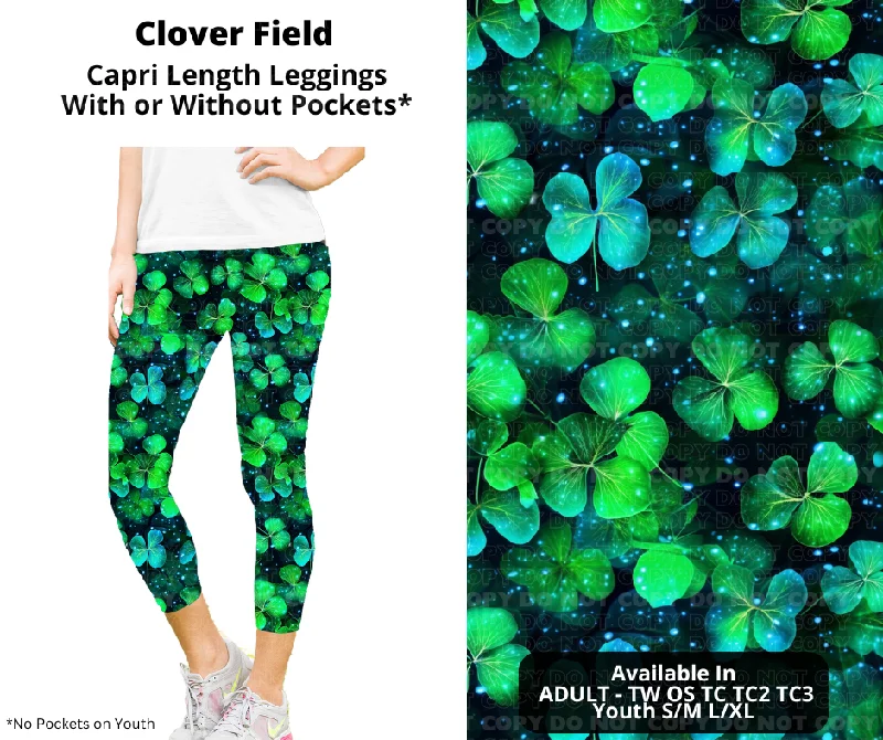 Comfortable Loungewear for Women Preorder! Closes 12/11. ETA Feb. Clover Field Capri Leggings w/wo Pockets